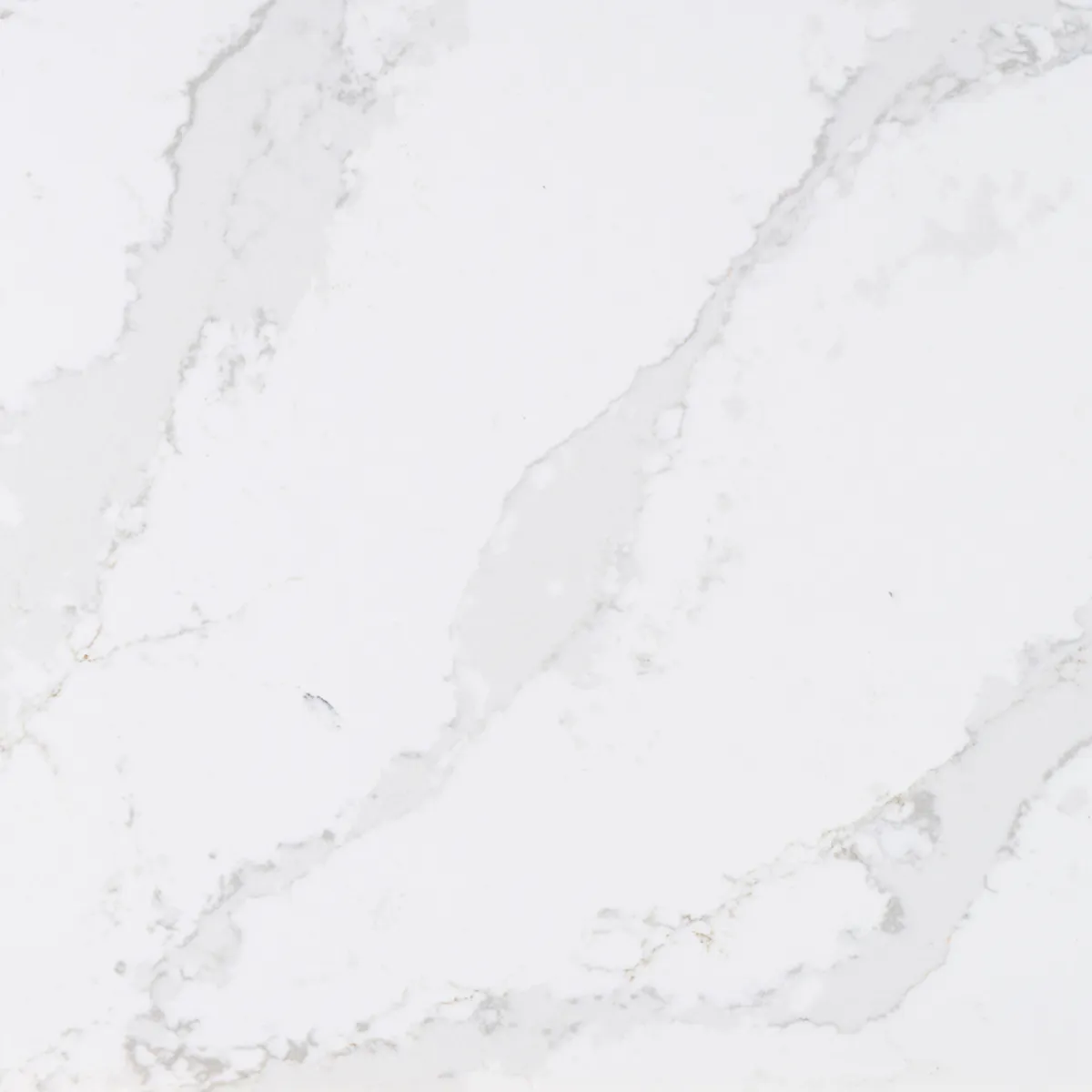 Closeup image of Silestone Eternal Calacatta Gold White Quartz countertop slab
