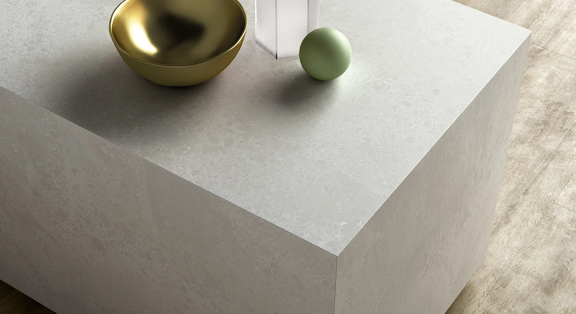 Image of installed Silestone Nolita Quartz countertops