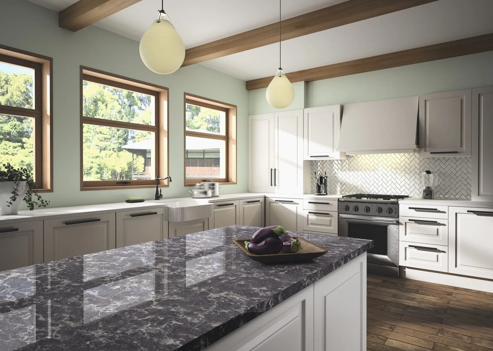 Additional image of Silestone Ocean Storm Quartz countertops