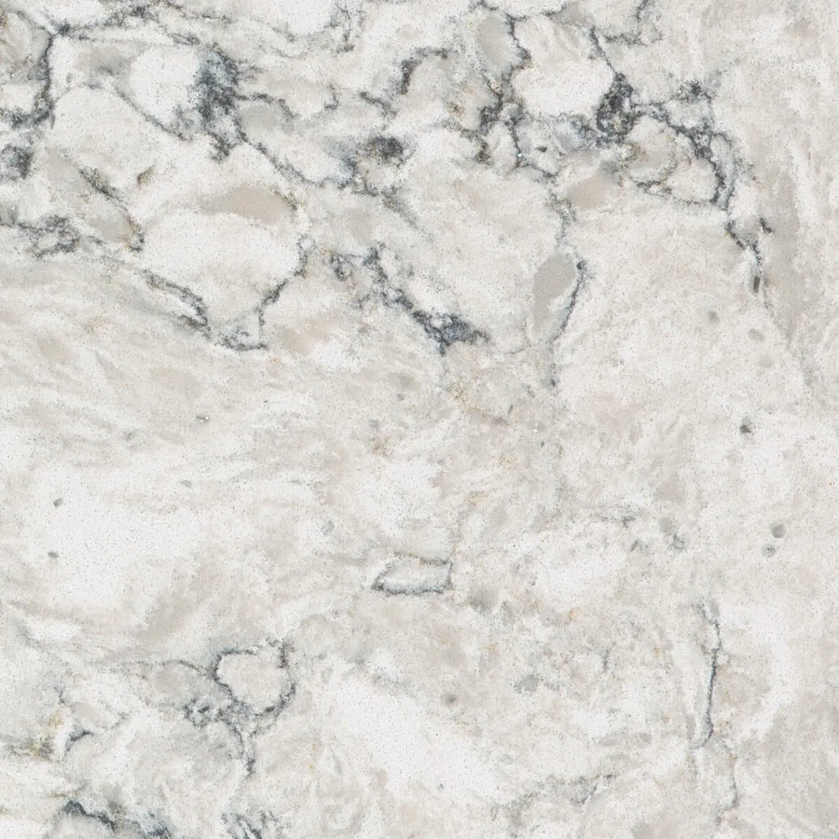 Closeup image of Silestone Pietra White Quartz countertop slab