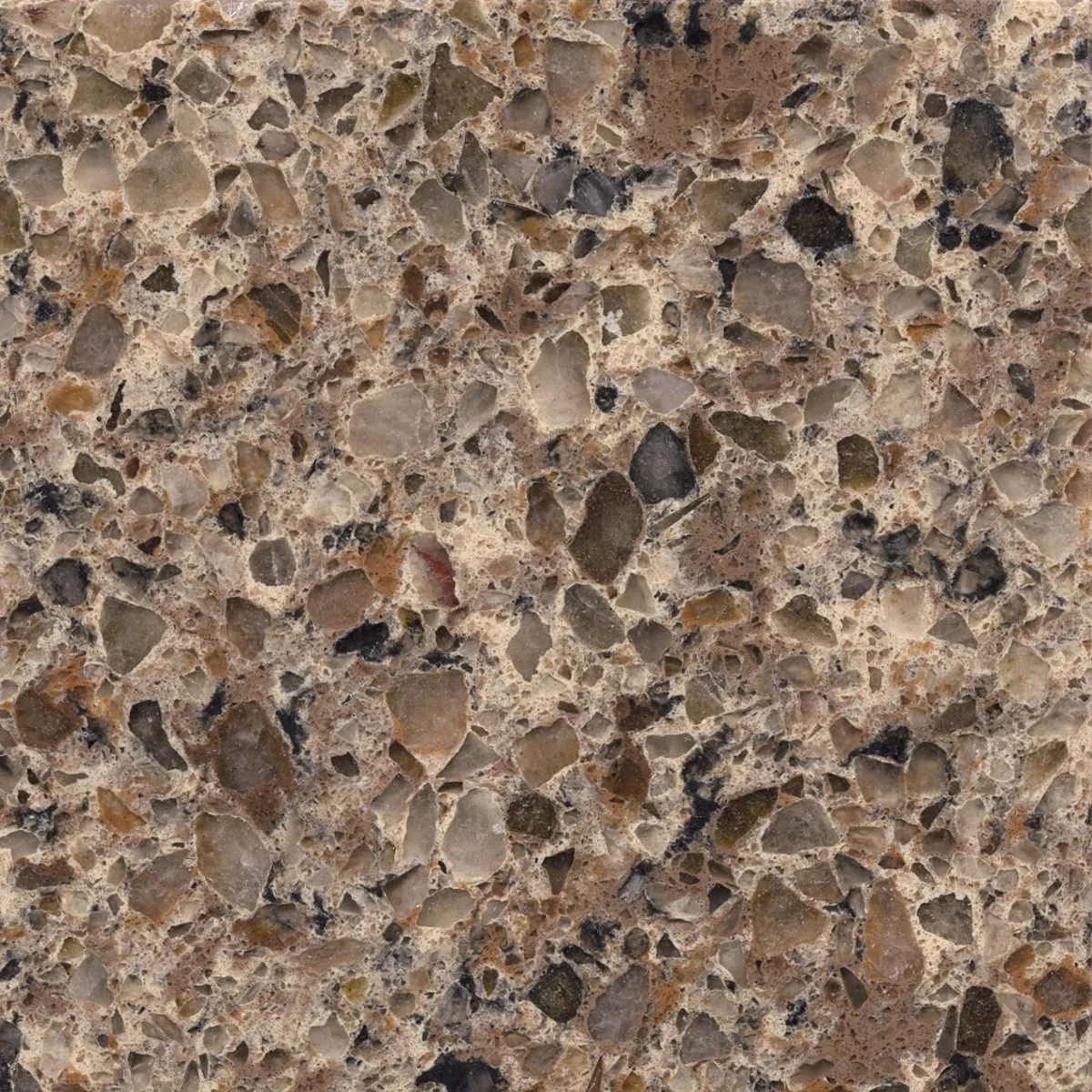 Closeup image of Silestone Sienna Ridge Quartz countertop slab