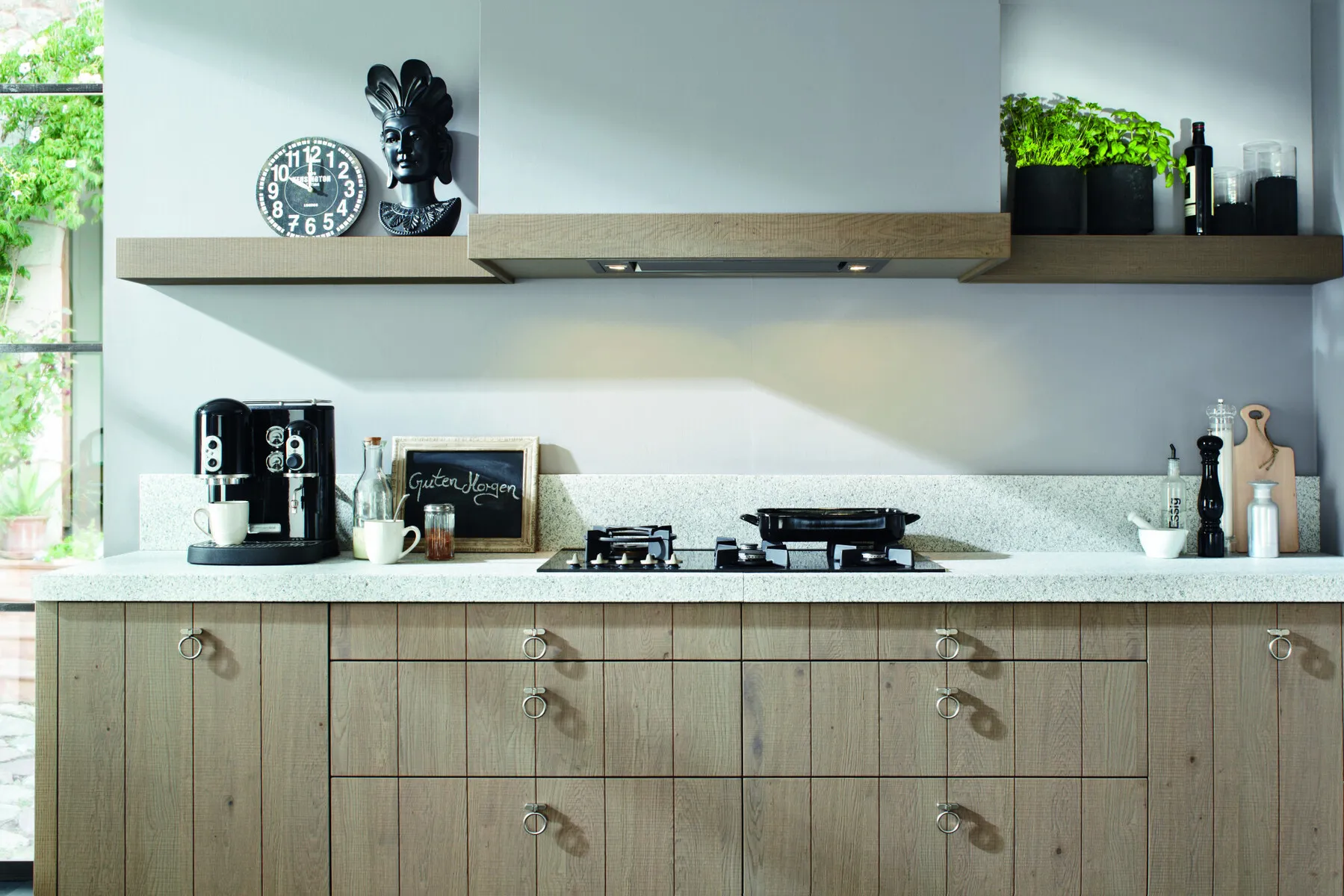 Image of installed Silestone White North Quartz countertops