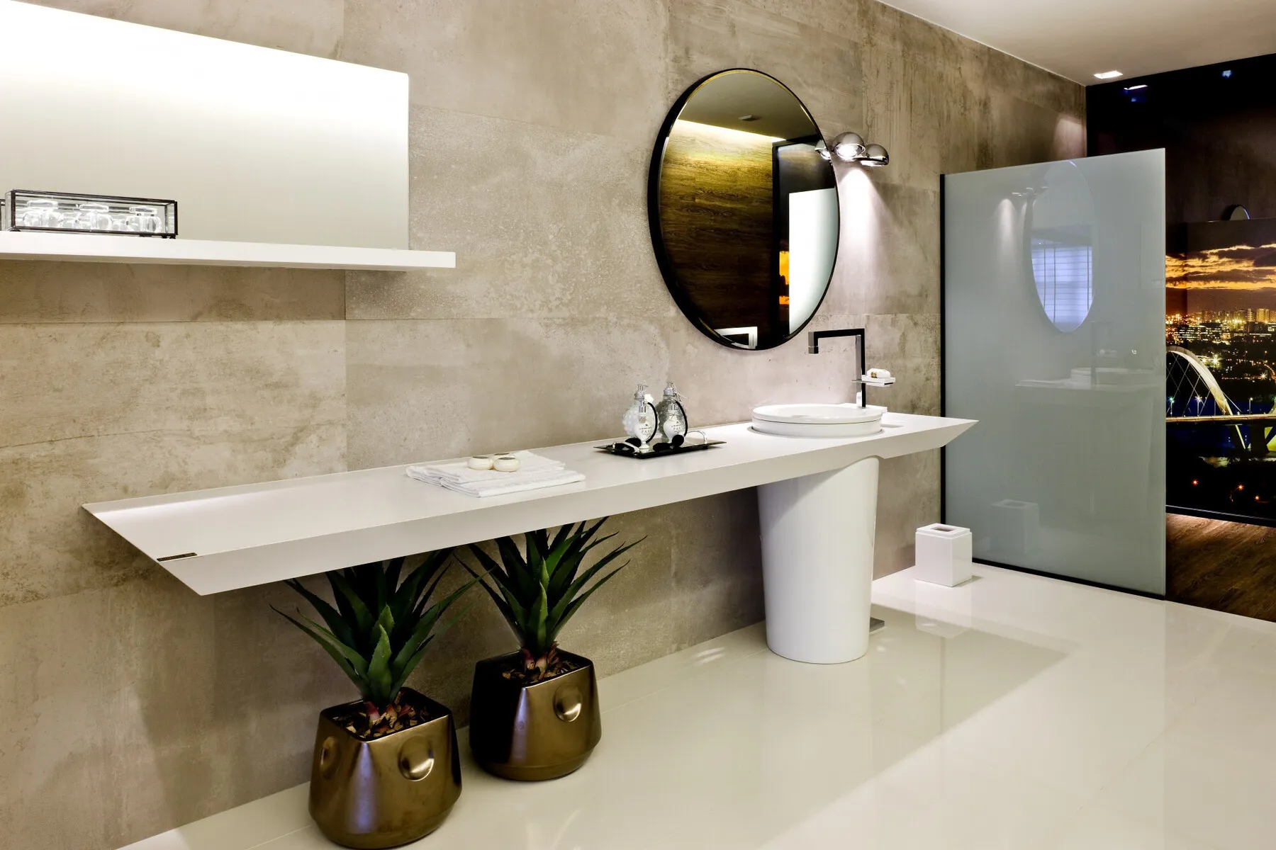 Image of installed Silestone White Zeus Quartz countertops