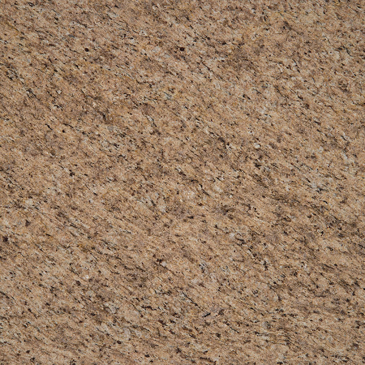 Closeup image of Amarello Ornamental Brown Granite countertop slab