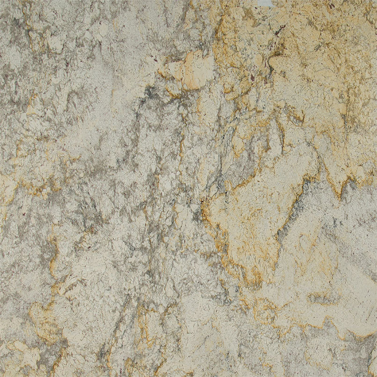 Closeup image of Aspen White Brown Granite countertop slab