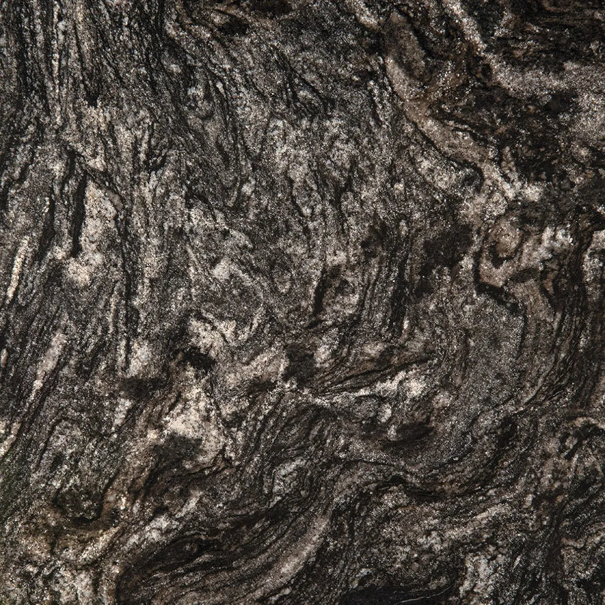 Closeup image of Black Forest Granite countertop slab
