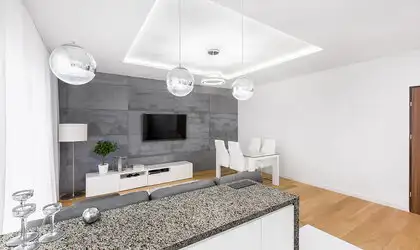 Image of installed Caledonia Granite countertops