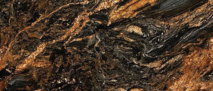 Closeup image of Desert Dream Brown Granite countertop slab