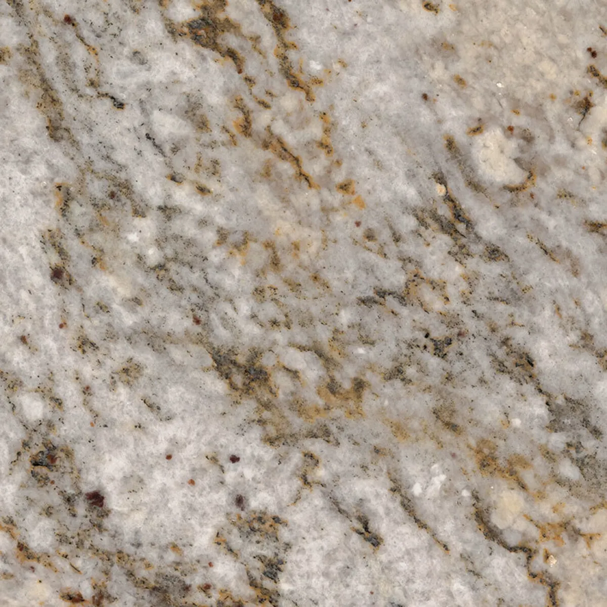 Closeup image of Makalu Bay Grey Granite countertop slab