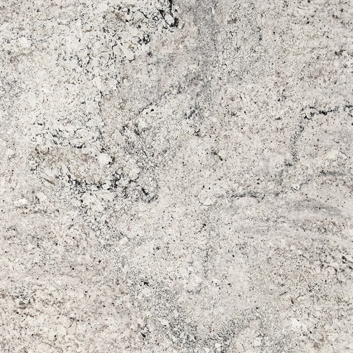 Closeup image of Salinas White Grey Granite countertop slab
