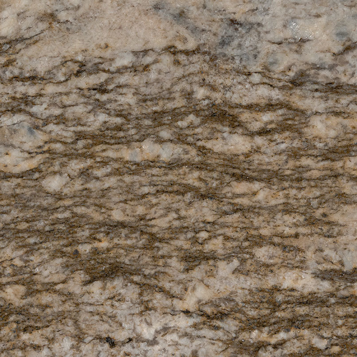 Closeup image of Savanna Gold Brown Granite countertop slab