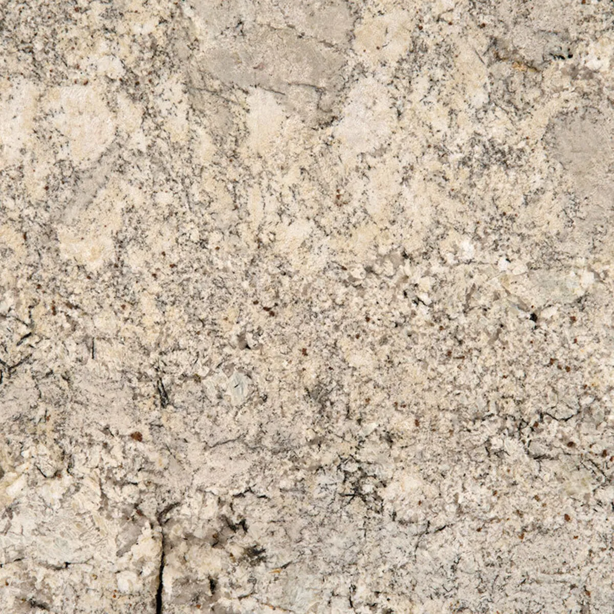 Closeup image of Snowfall Brown Granite countertop slab