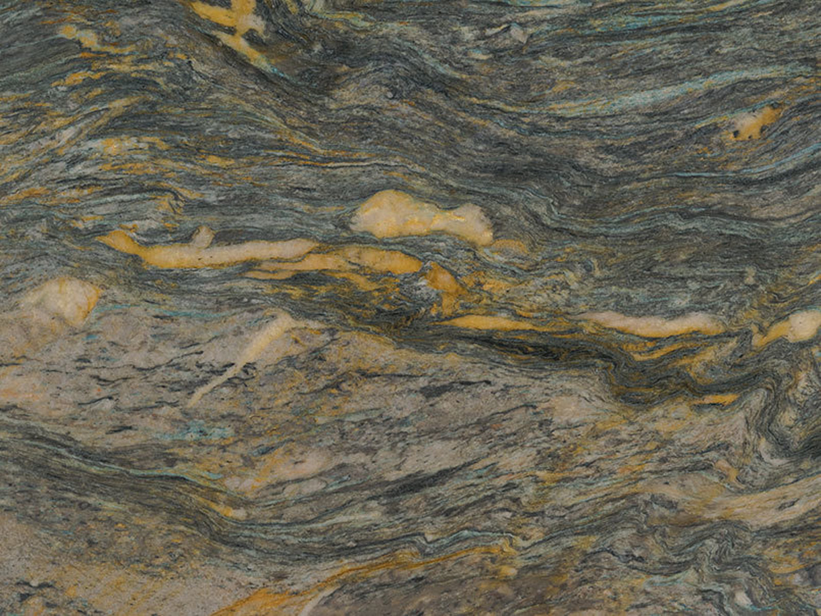 Closeup image of Azul Treasure Grey Quartzite countertop slab