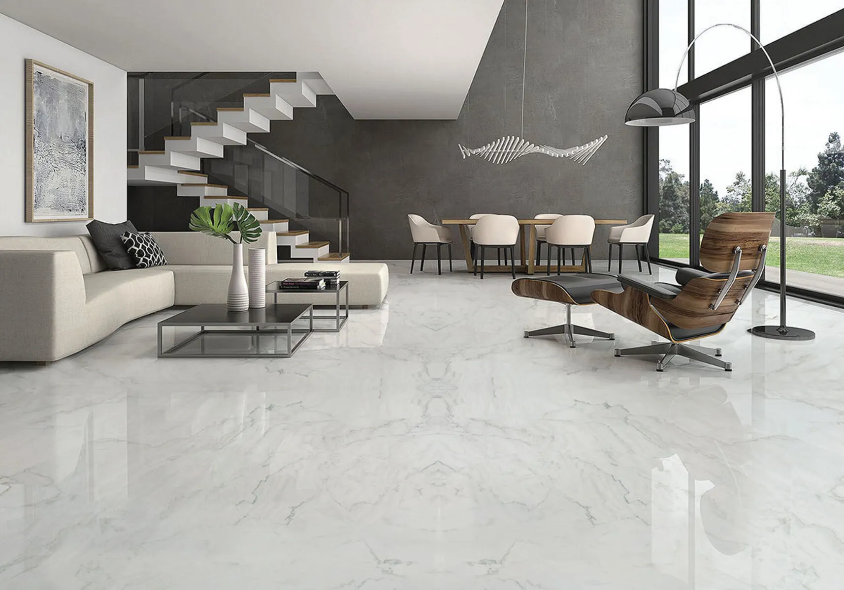 Image of installed Calacatta Montreal Quartzite countertops