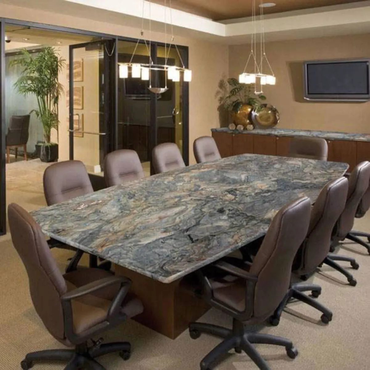 Image of installed Fusion Grey Quartzite countertops