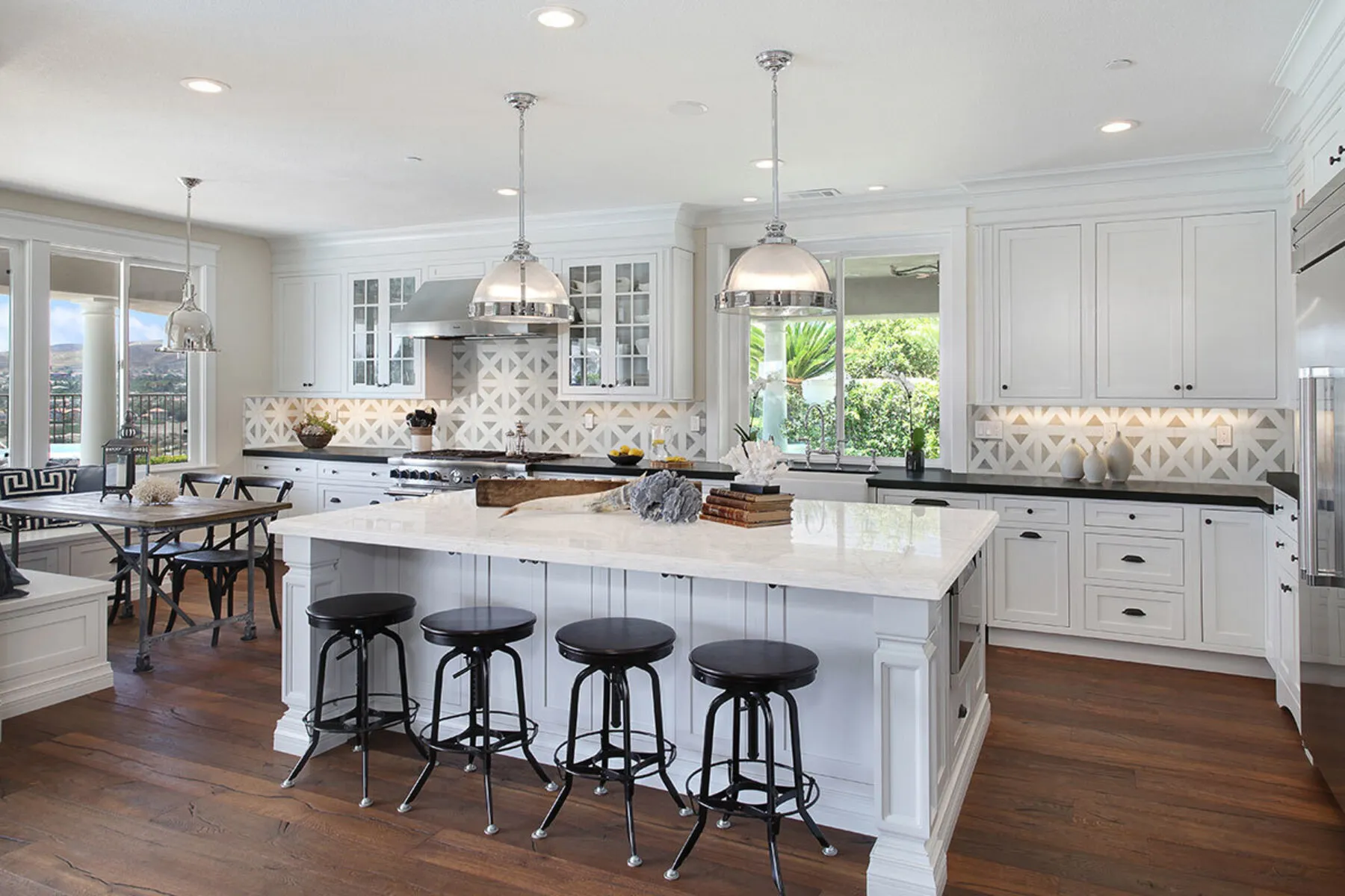 Image of installed Carrara White Marble countertops