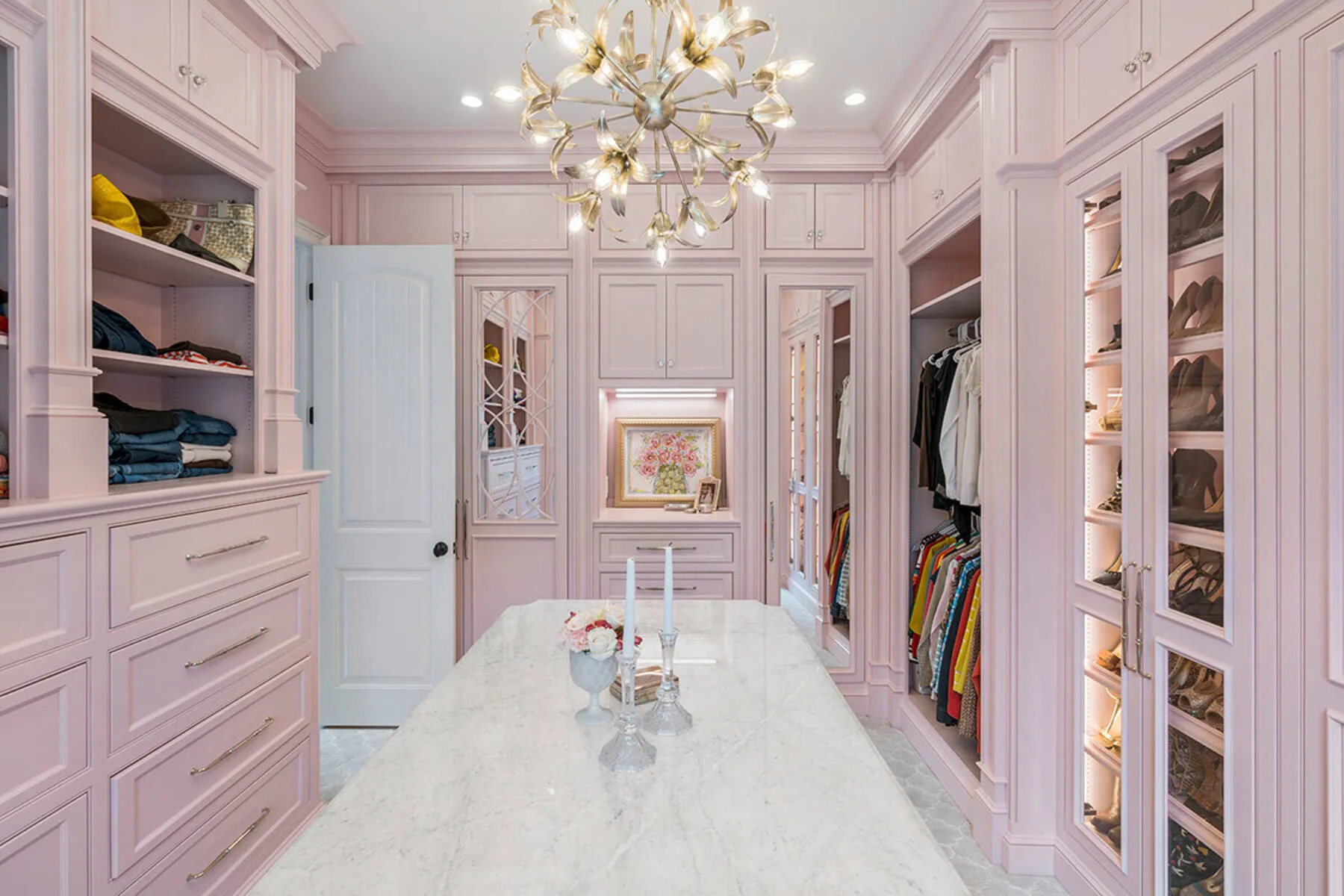 Image of installed Carrara White Marble countertops