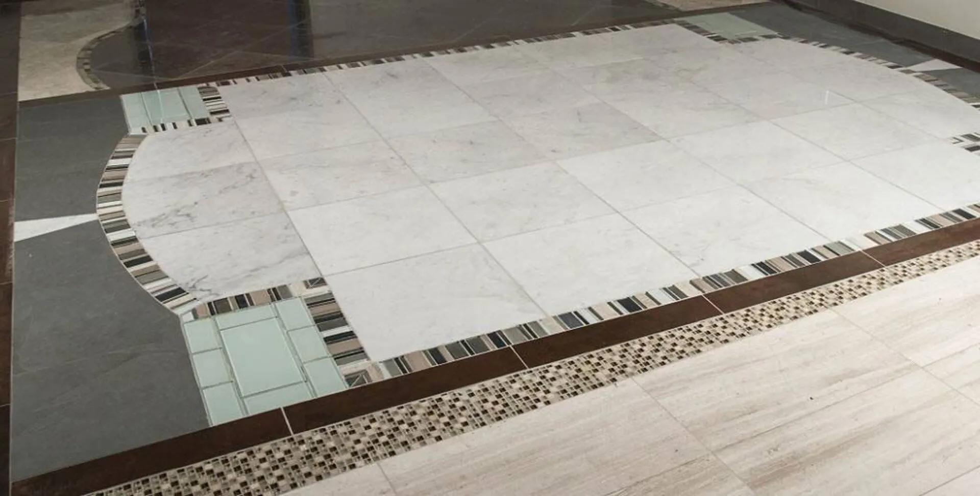 Image of installed Carrara White Marble countertops