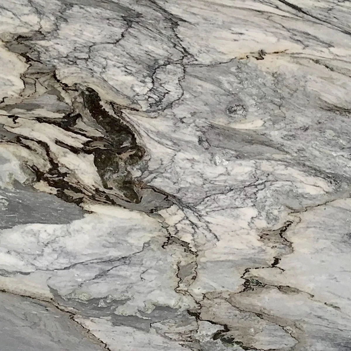 Closeup image of Portinari Grey Marble countertop slab