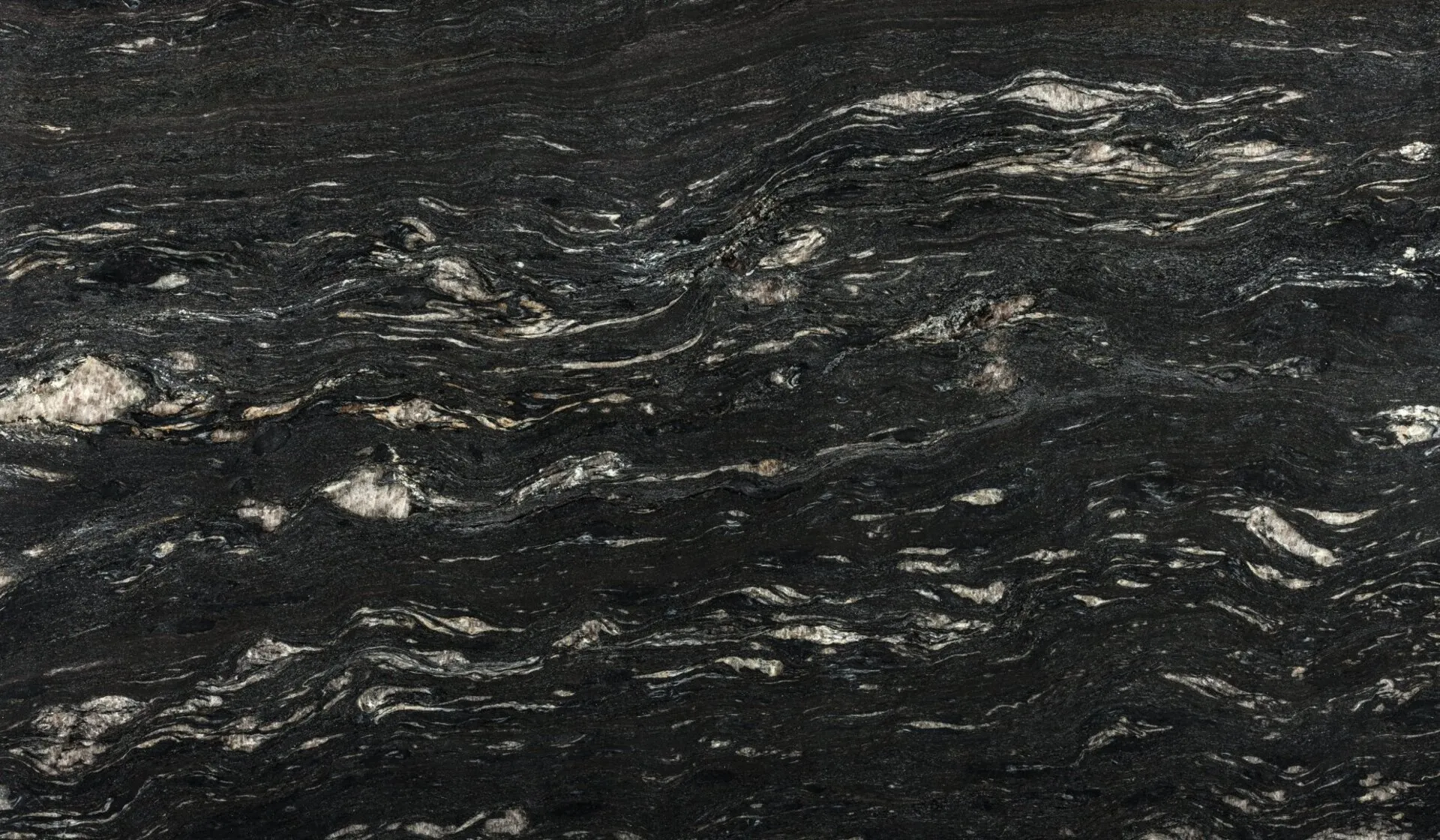 Image of Black Cosmic Granite countertop slab