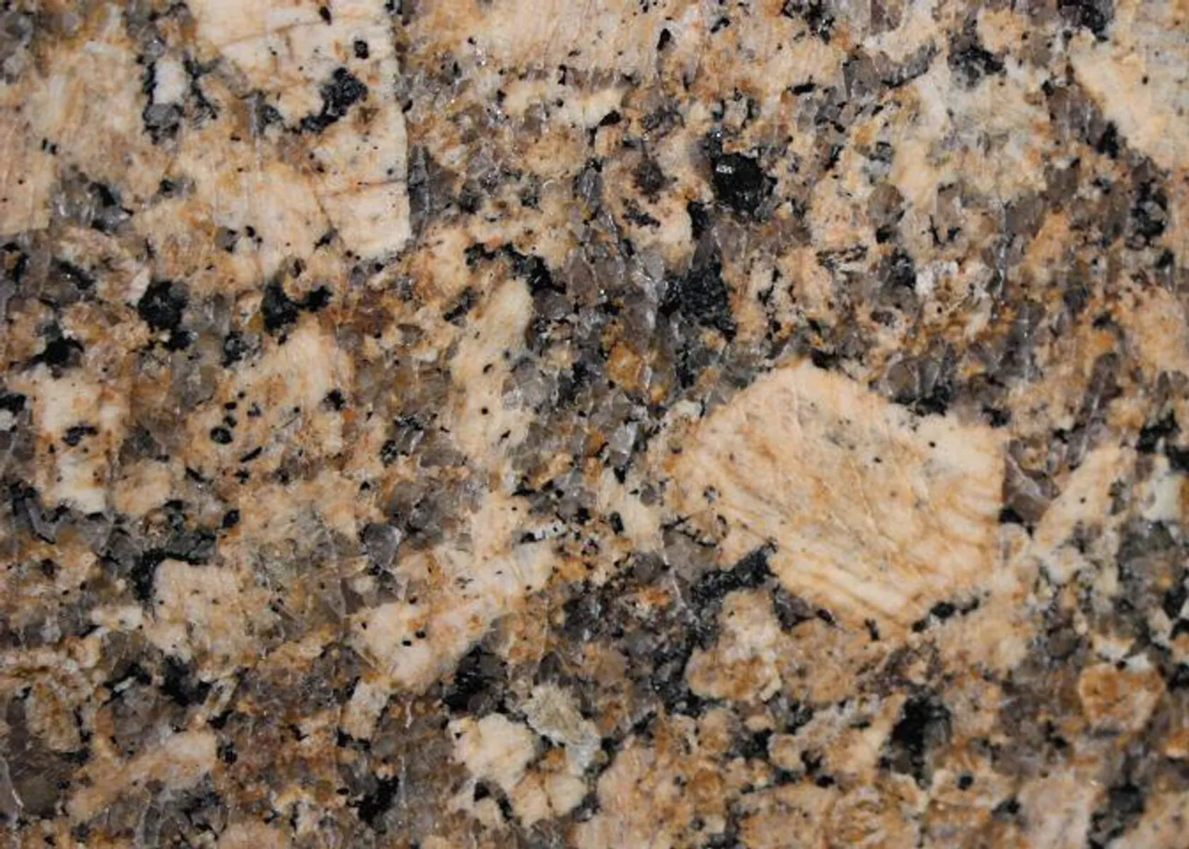 Closeup image of Giallo Fiorito Granite countertop slab