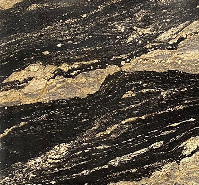 Closeup image of Silver Supreme Brown Granite countertop slab