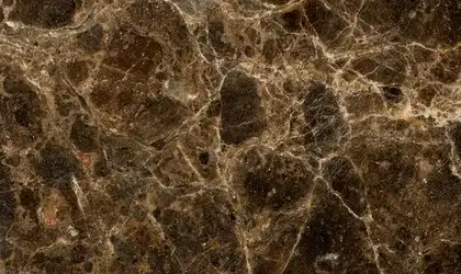Closeup image of Dark Emperador Marble countertop slab