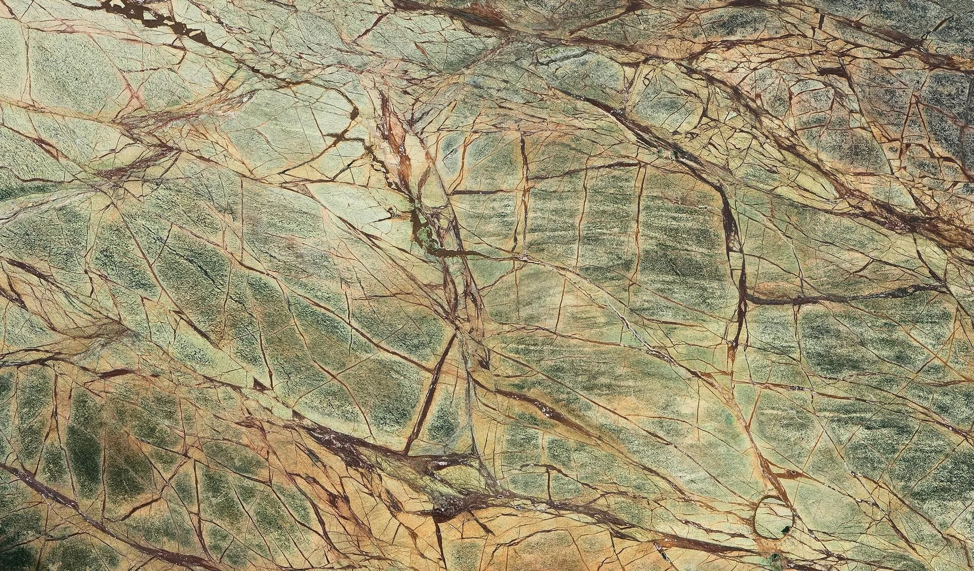 Image of Rainforest Green Marble countertop slab