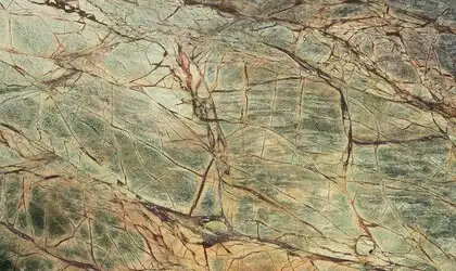 Image of Rainforest Green Marble countertop slab