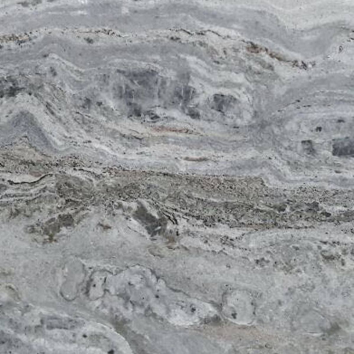Closeup image of River Blue Grey Marble countertop slab