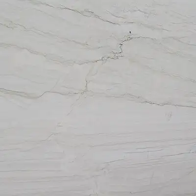Closeup image of White Diamond Quartzite countertop slab