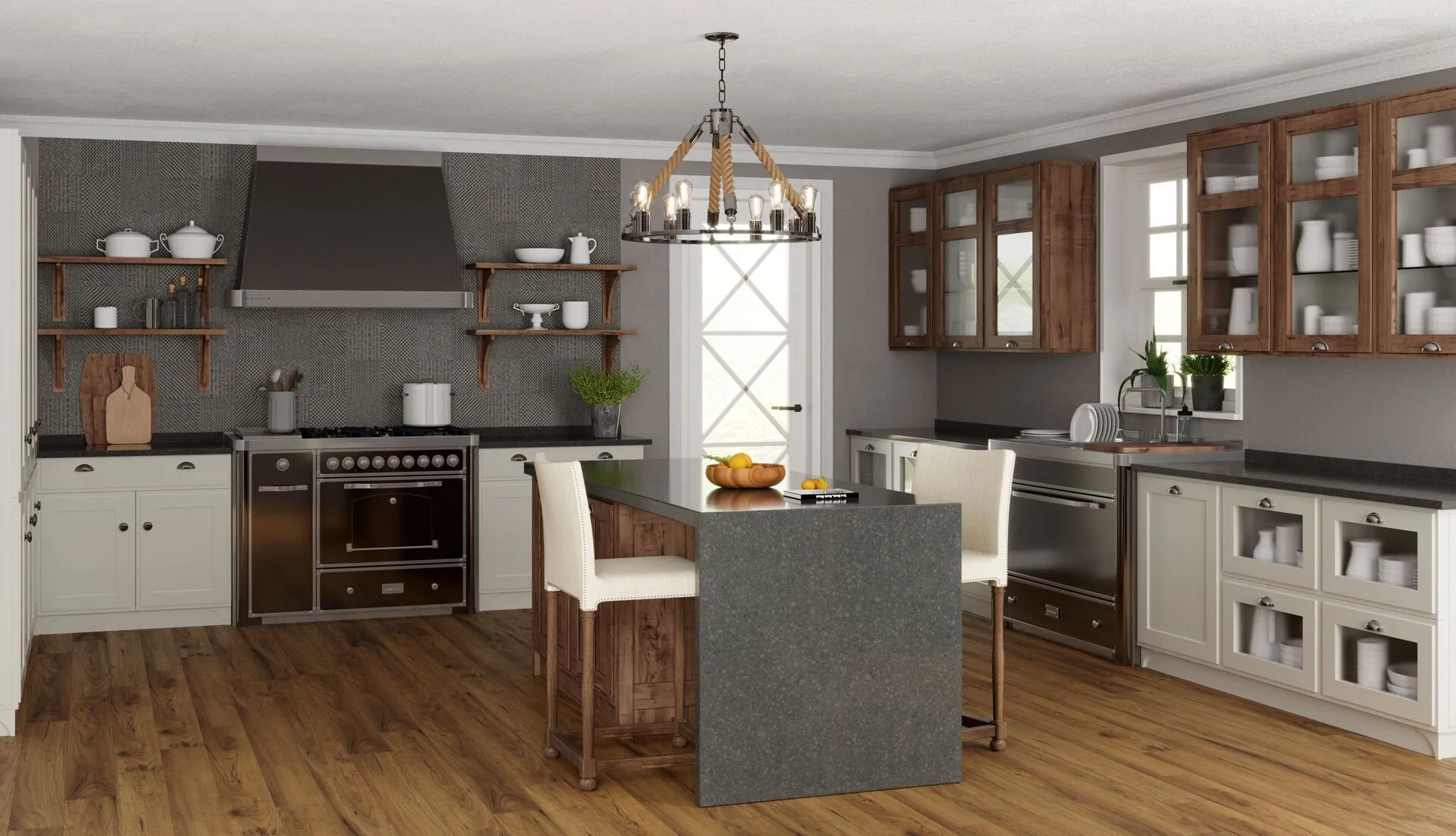 Image of installed Vicostone Graphite Quartz countertops