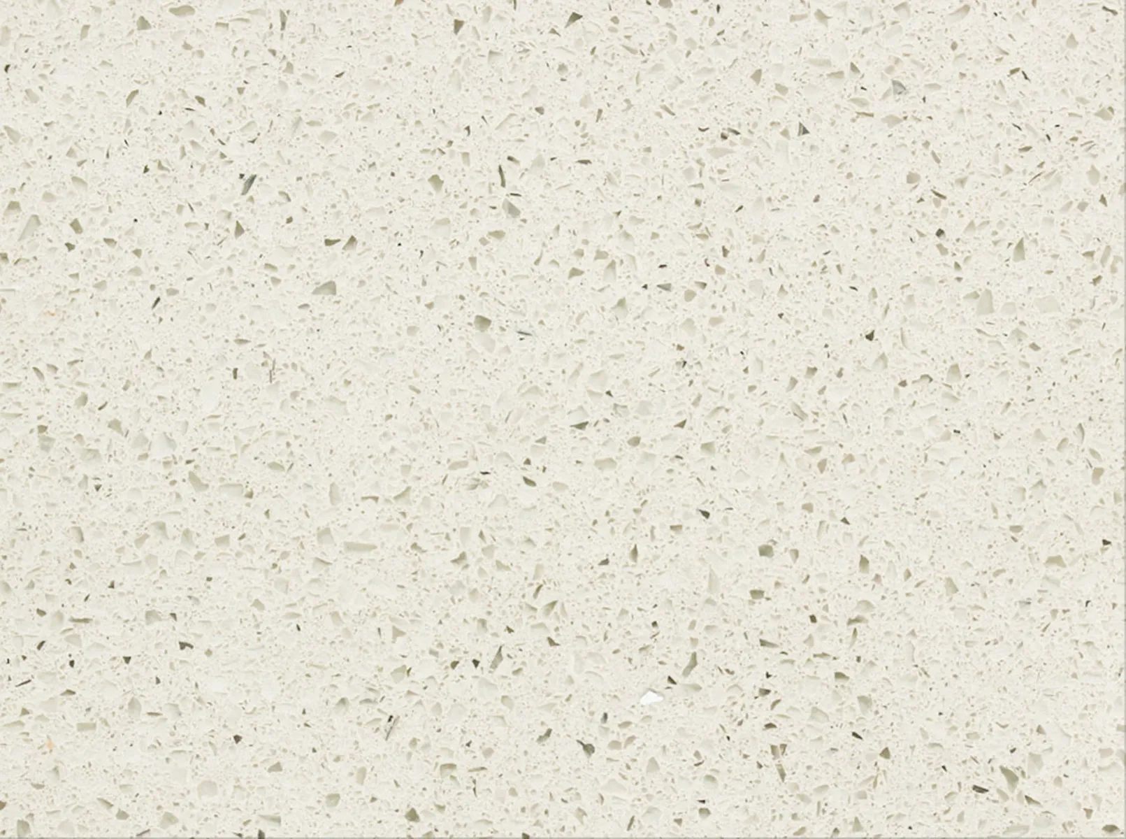Closeup image of Vicostone Sparkling White Quartz countertop slab