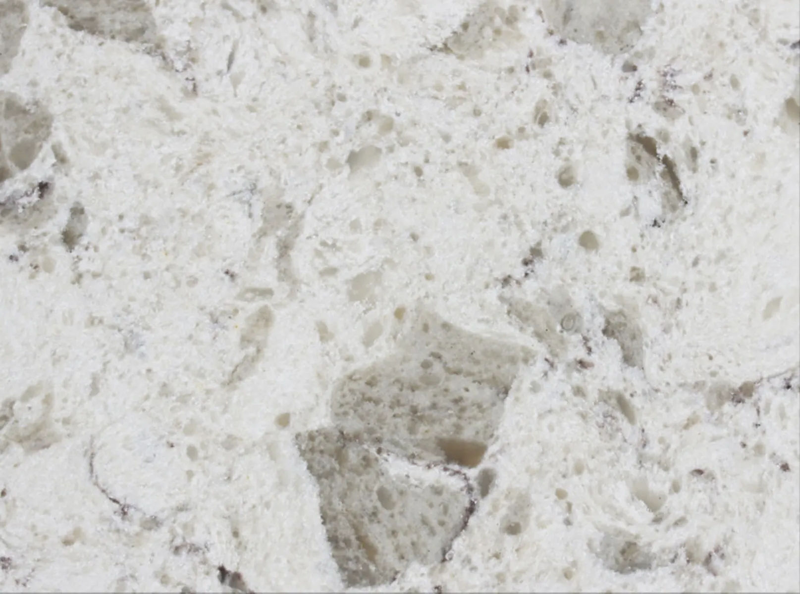 Closeup image of Vicostone Alaska White Grey Quartz countertop slab