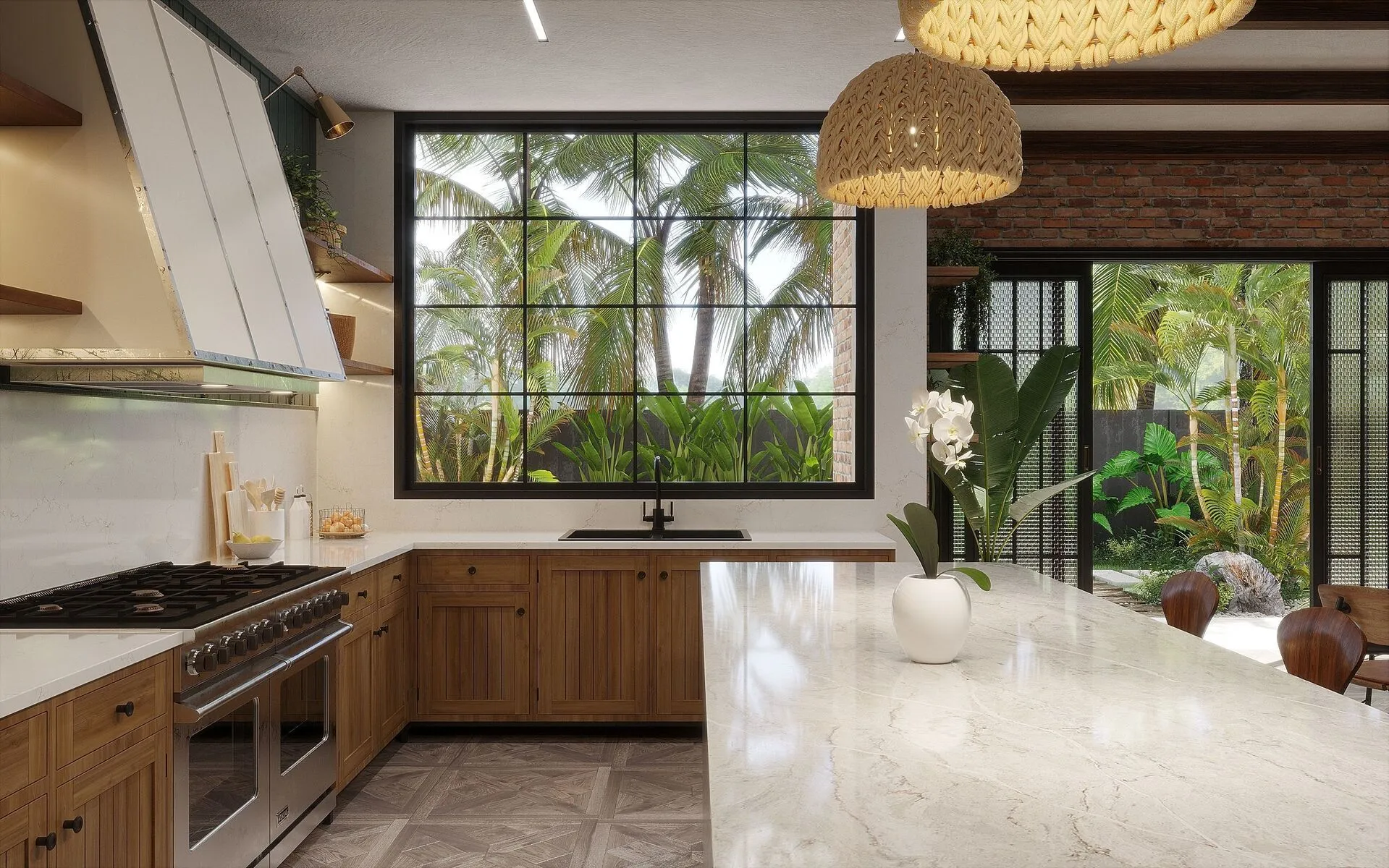 Image of installed Vicostone Misterio Quartz countertops