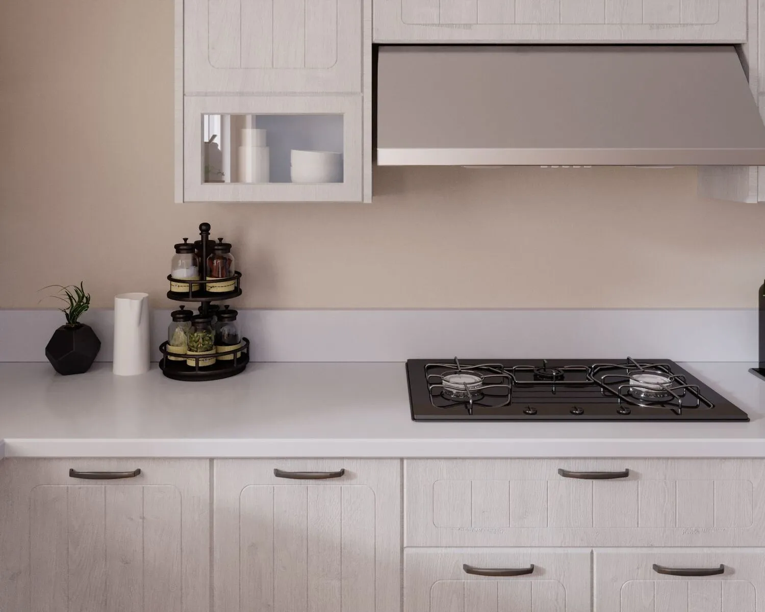 Image of installed Vicostone Thasos Quartz countertops