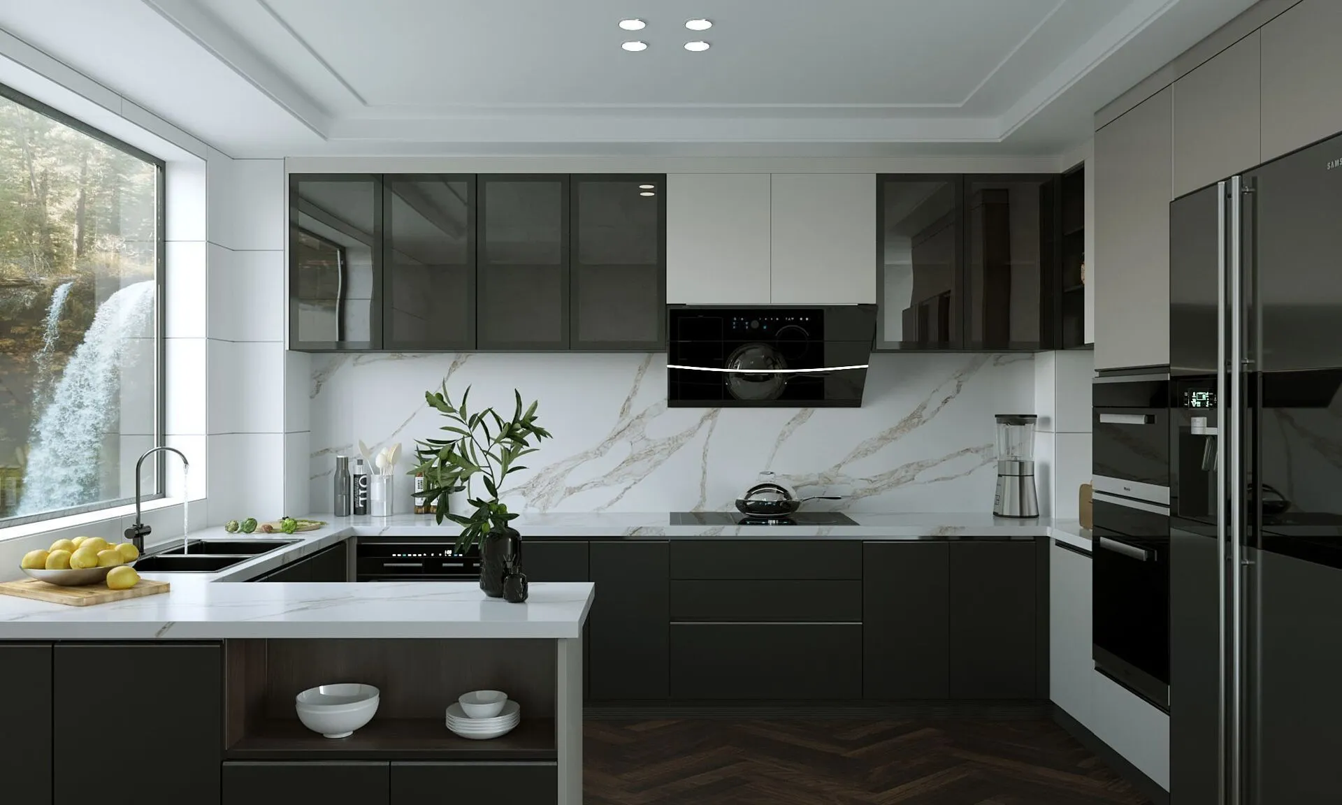 Image of installed Vicostone Vivalioro Quartz countertops
