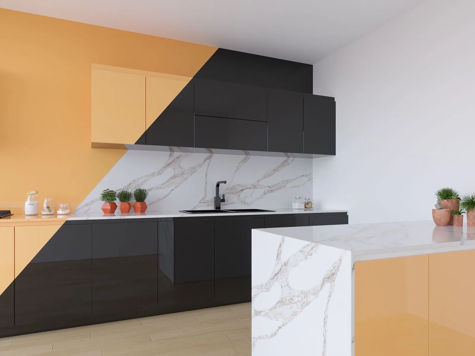 Image of installed Vicostone Vivalioro Quartz countertops