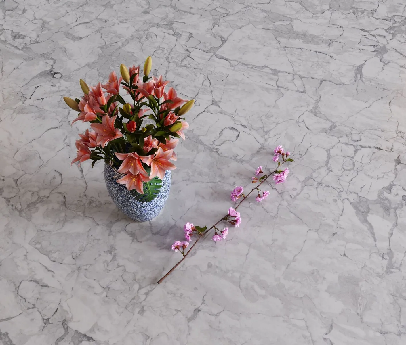 Image of installed Vicostone Bahia Quartz countertops