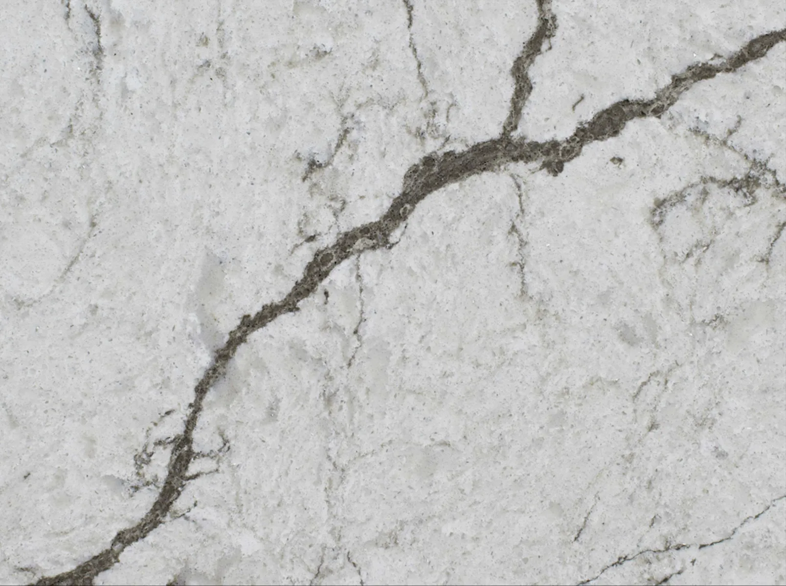 Closeup image of Vicostone Diamante Grey Quartz countertop slab