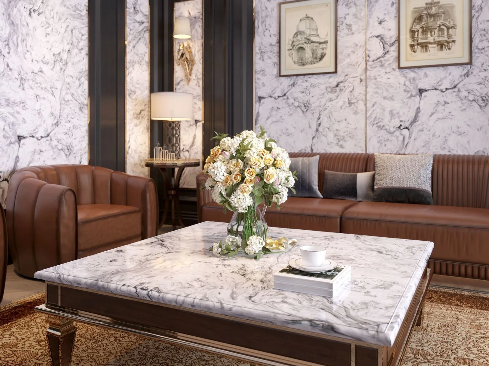 Image of installed Vicostone White Fusion Grey Quartz countertops