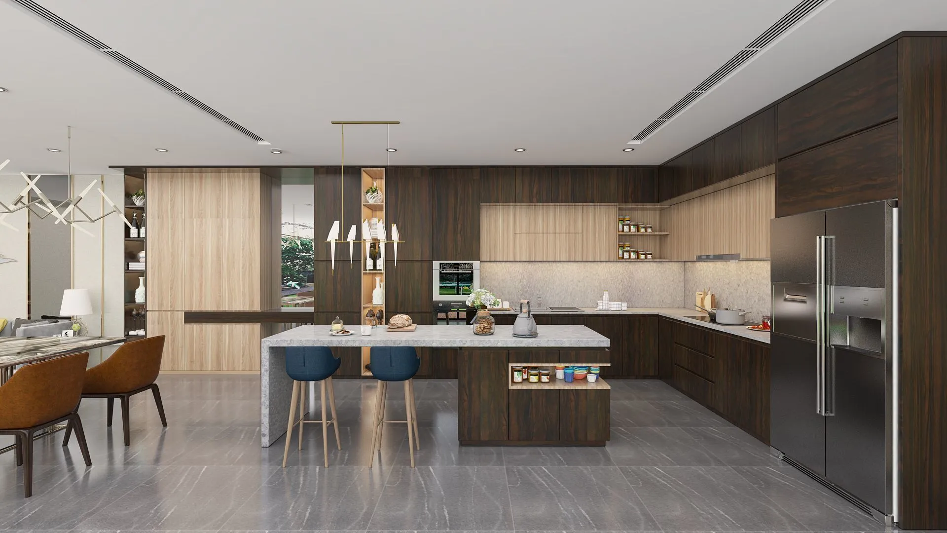 Image of installed Vicostone Terreno Quartz countertops