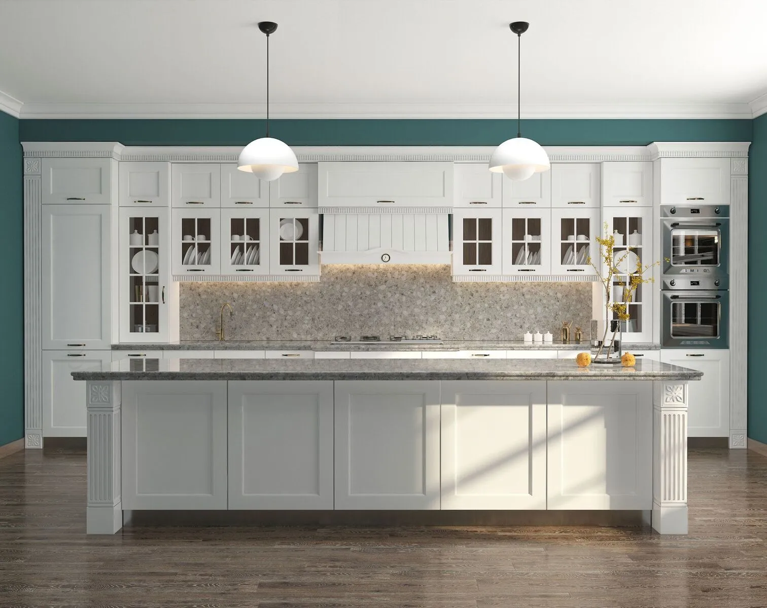 Image of installed Vicostone Ceppo Di Gre Quartz countertops