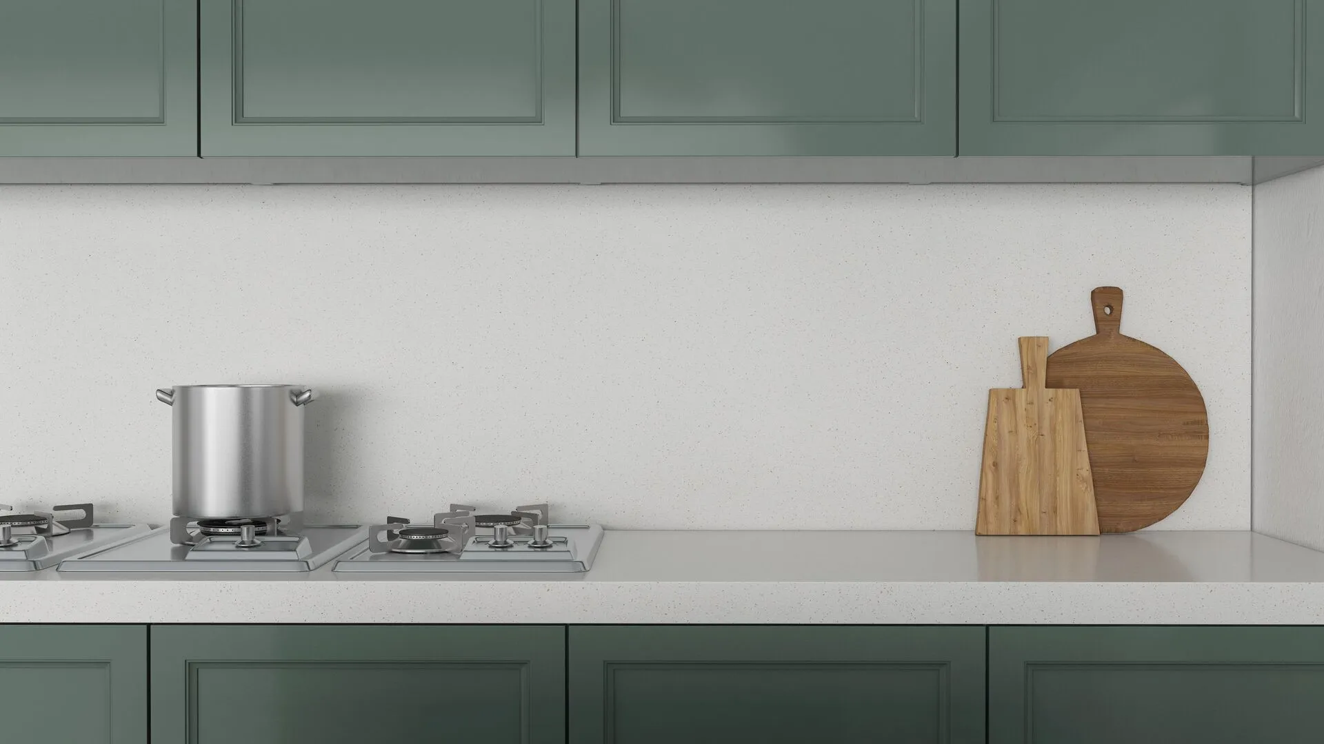 Image of installed Vicostone Alpine Quartz countertops