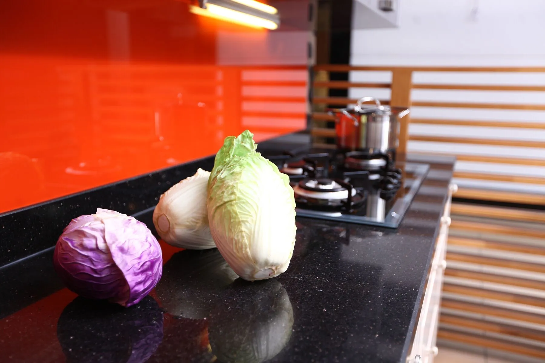 Image of installed Vicostone Sparkling Black Quartz countertops