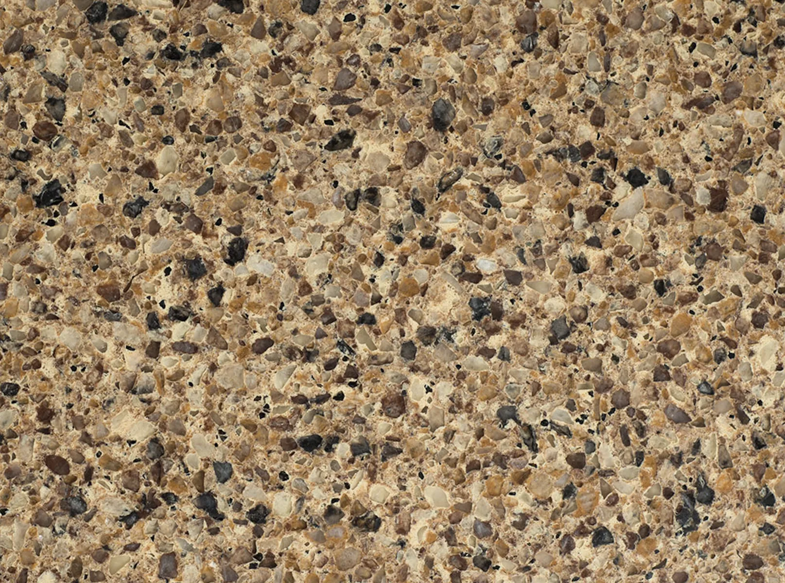 Closeup image of Vicostone Tiger Eye Brown Quartz countertop slab