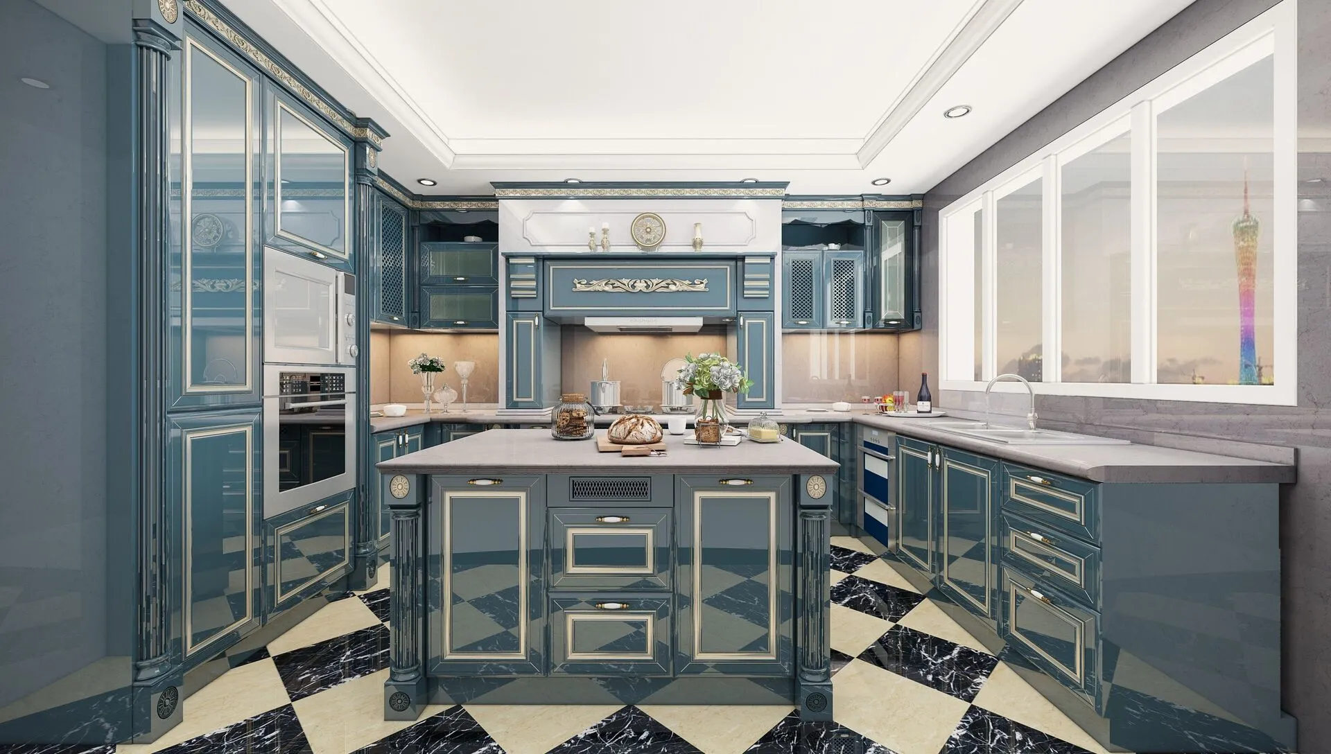 Image of installed Vicostone Ceres Quartz countertops