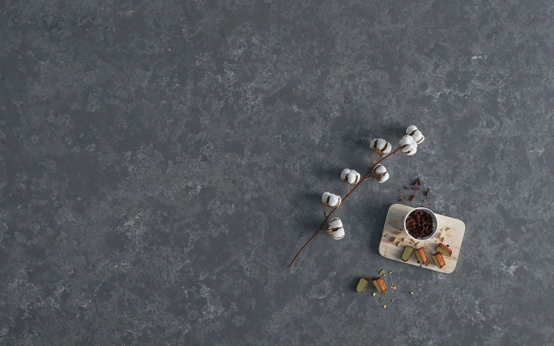 Image of installed Vicostone Tartufo Quartz countertops
