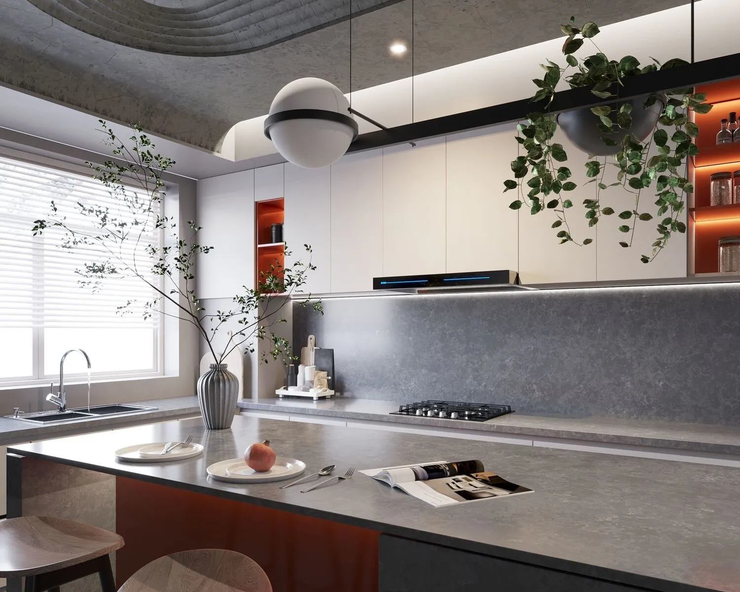 Image of installed Vicostone Tartufo Quartz countertops