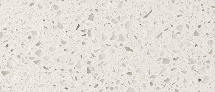 Closeup image of MetroQuartz Ice Quartz countertop slab